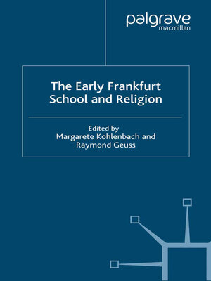 cover image of The Early Frankfurt School and Religion